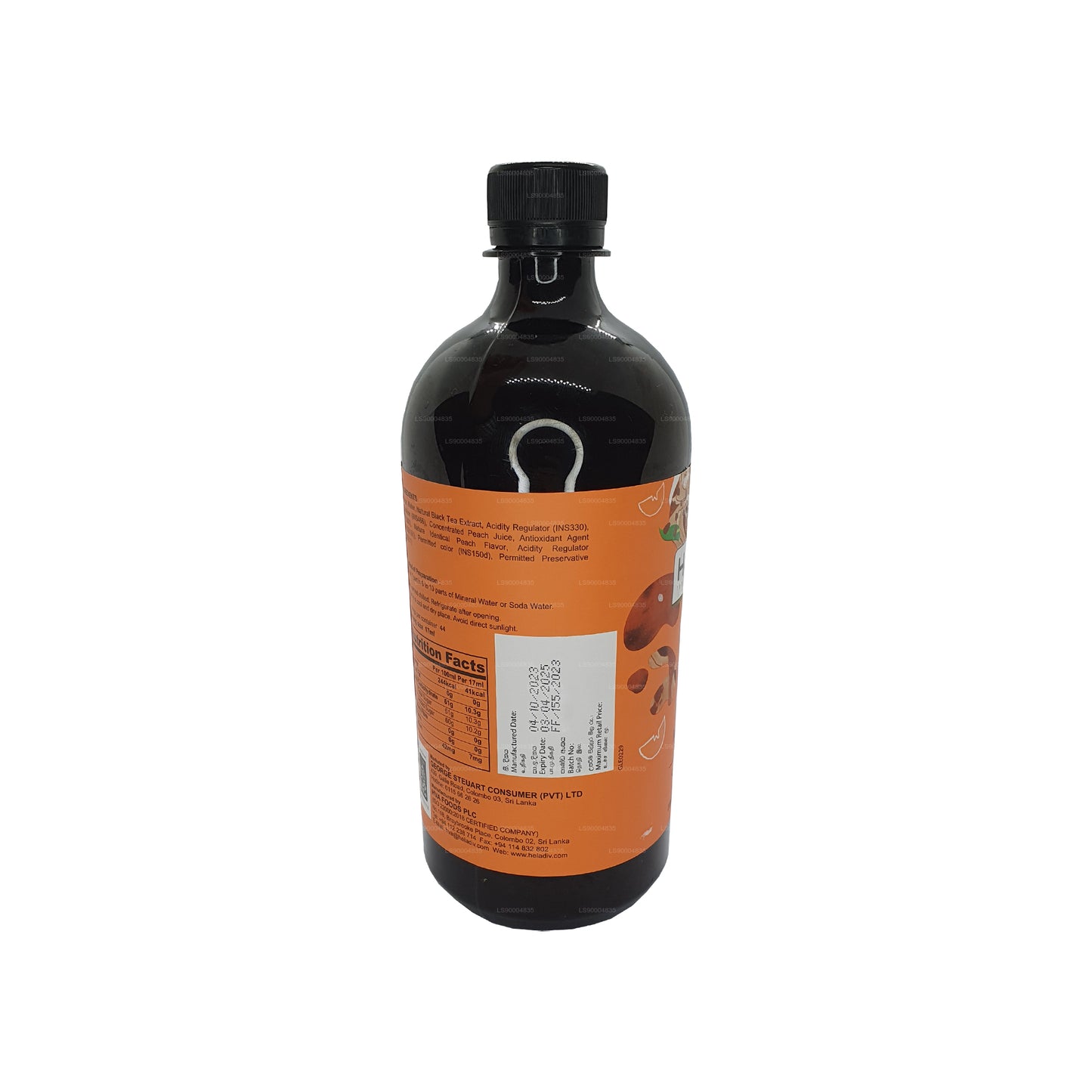 Concentré de thé glacé à la pêche Heladiv Cordial (750 ml)