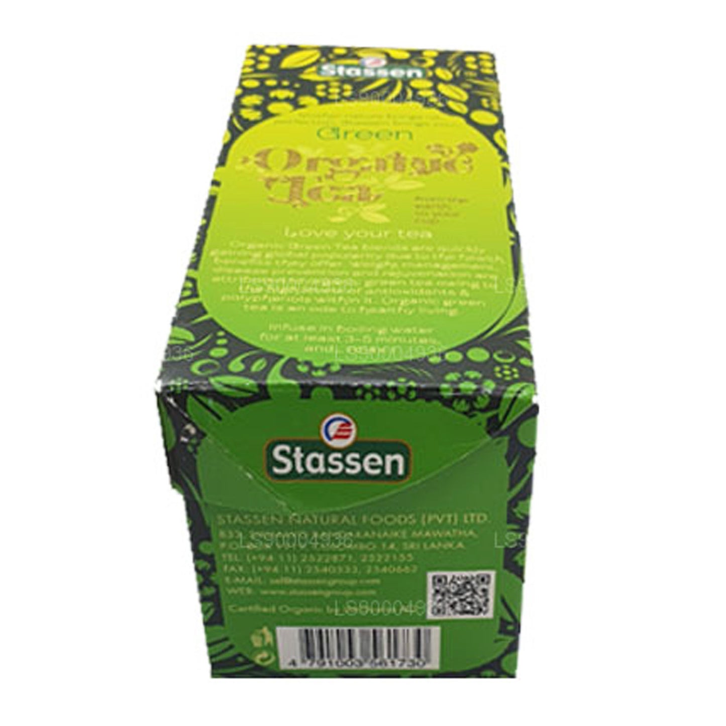 Thé vert biologique Stassen (50g) 25 sachets de thé