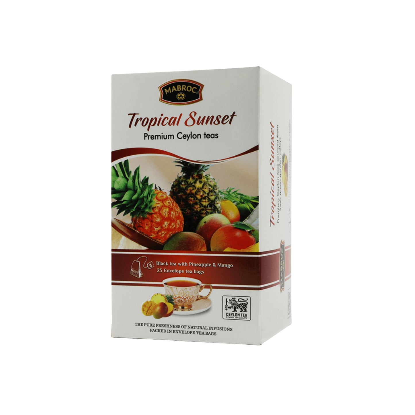 Mabroc Gamme Fruitée Coucher de Soleil Tropical (37.5g) 25 Sachets de Thé