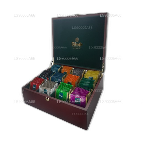 Présentoir de luxe en bois Dilmah avec couvercle (12 variétés)
