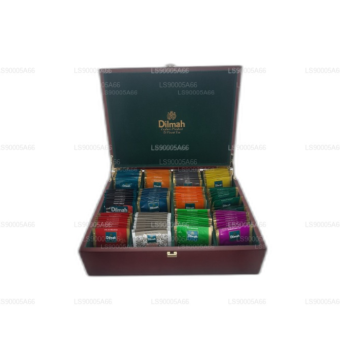 Présentoir de luxe en bois Dilmah avec couvercle (12 variétés)