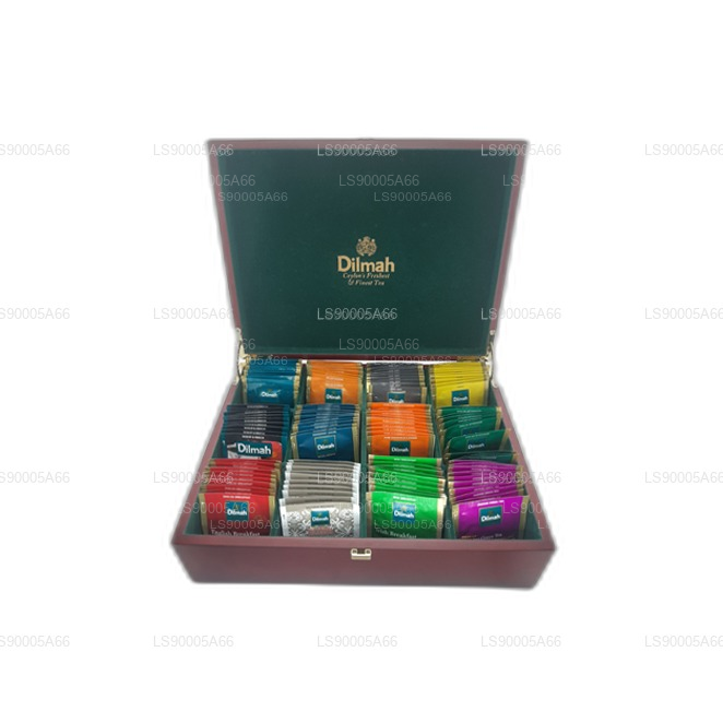 Présentoir de luxe en bois Dilmah avec couvercle (12 variétés)