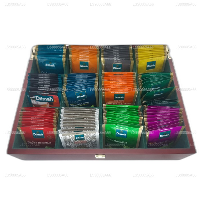 Présentoir de luxe en bois Dilmah avec couvercle (12 variétés)