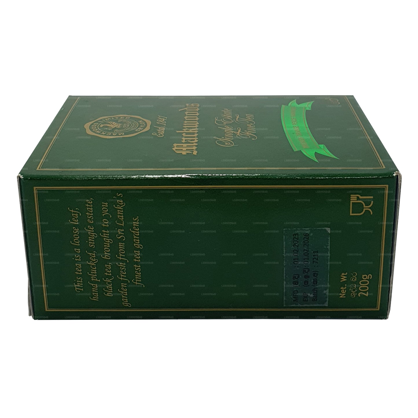 Thé noir de Ceylan en vrac Mackwoods Single Estate Broken Orange Pekoe Fannings (BOPF) (200 g)