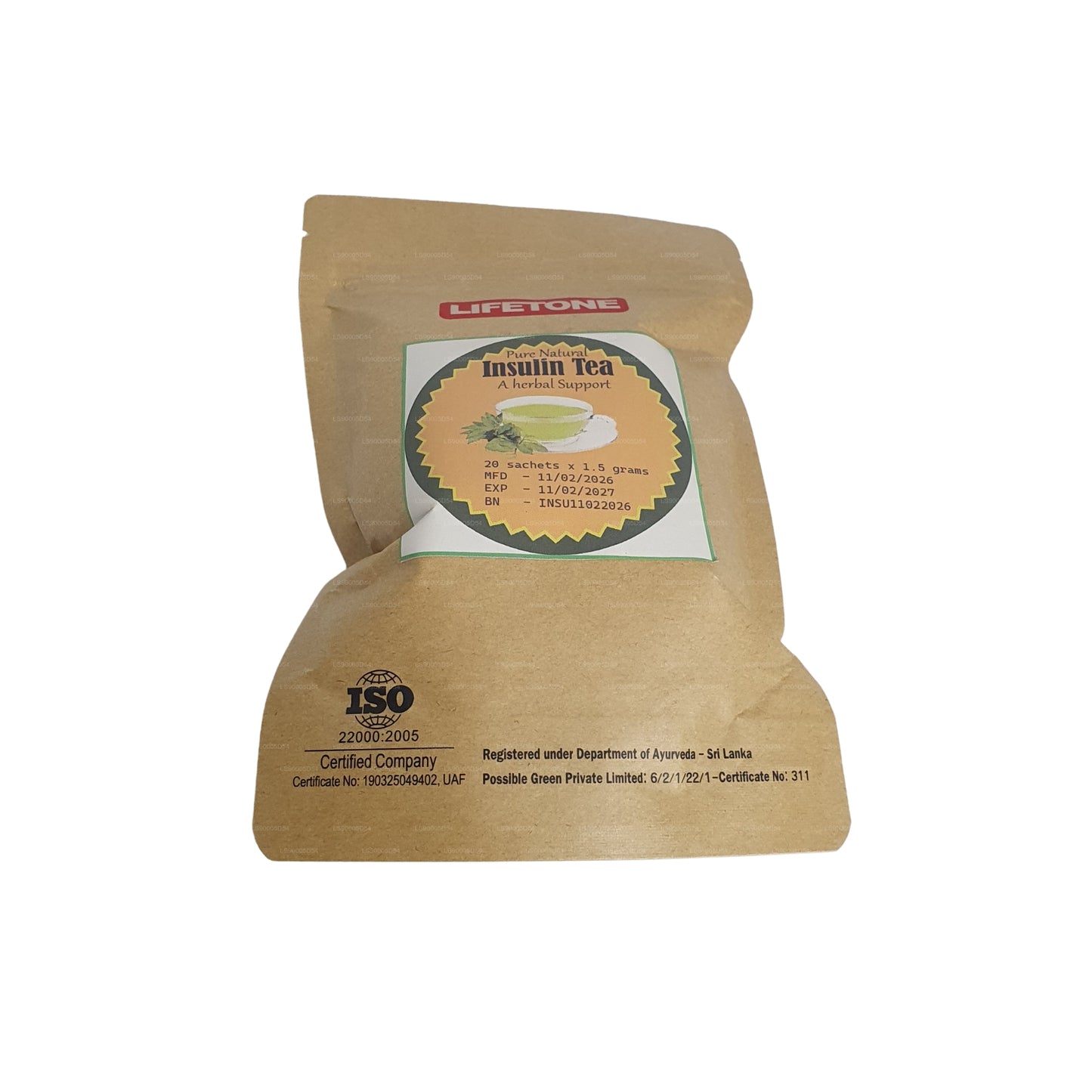 Thé à l'insuline Lifetone (40 g)