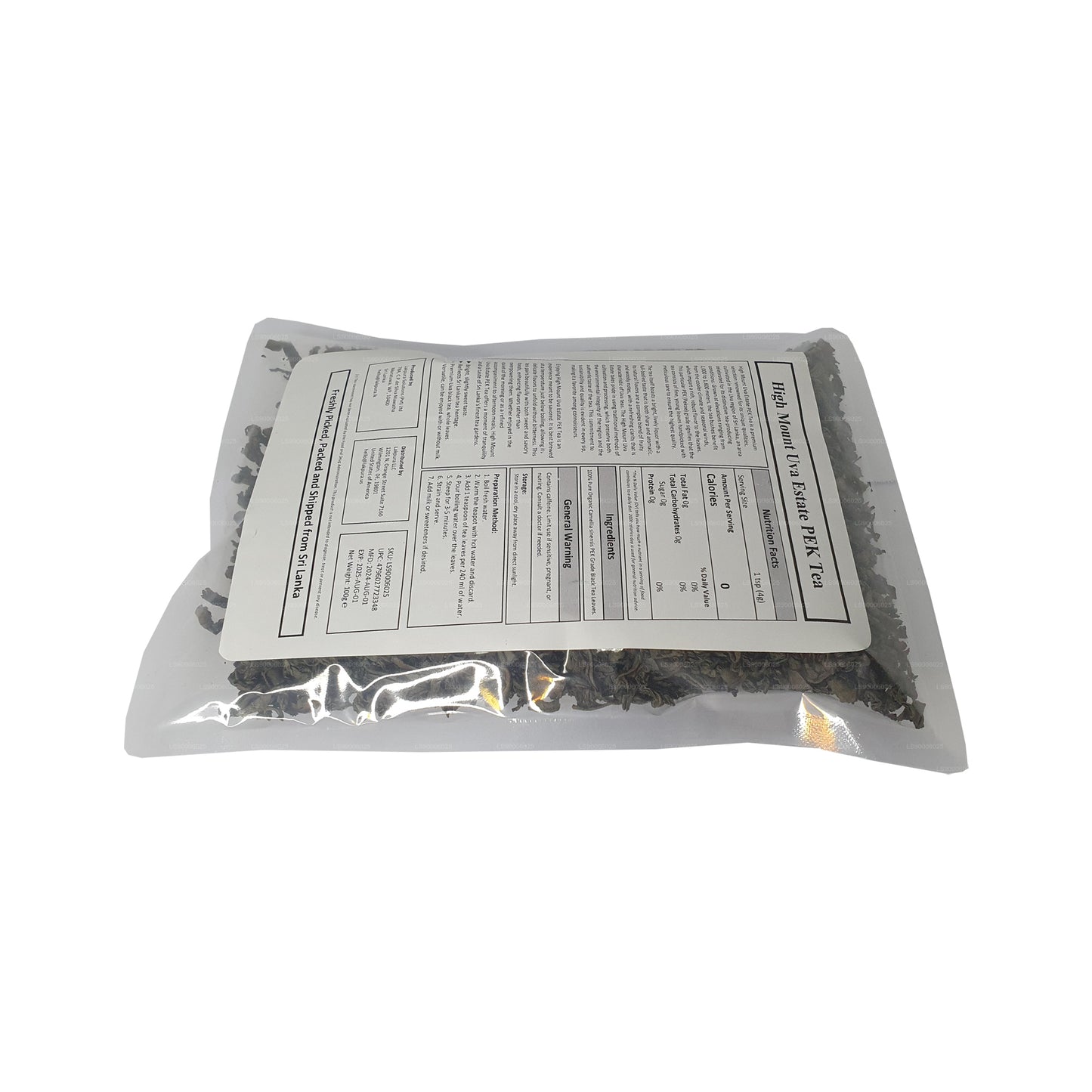 Thé Lakpura® Uva High Mount Uva Estate PEK (100 g)