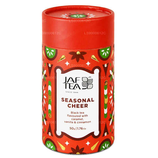 Jaf Tea Seasonal Cheer - Thé noir parfumé au caramel, à la vanille et à la cannelle (50g)