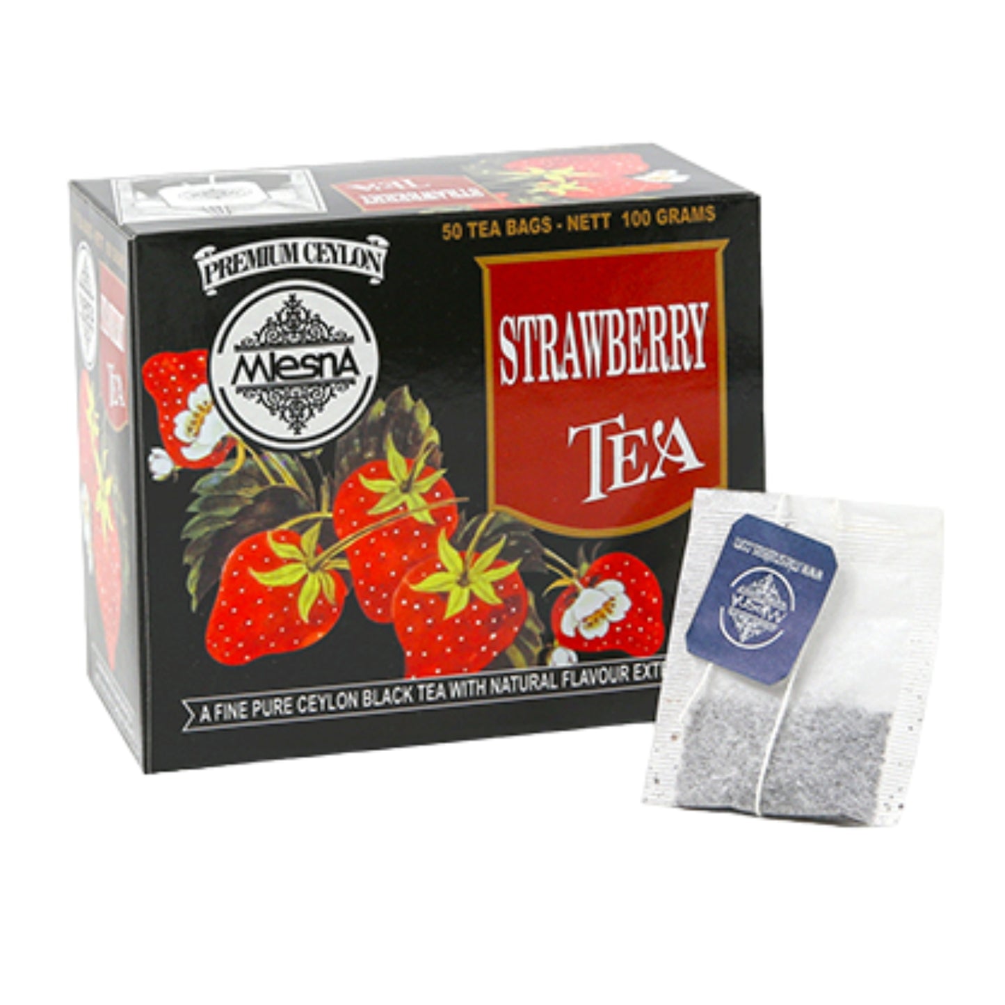 Thé Mlesna à la fraise (100 g) 50 sachets