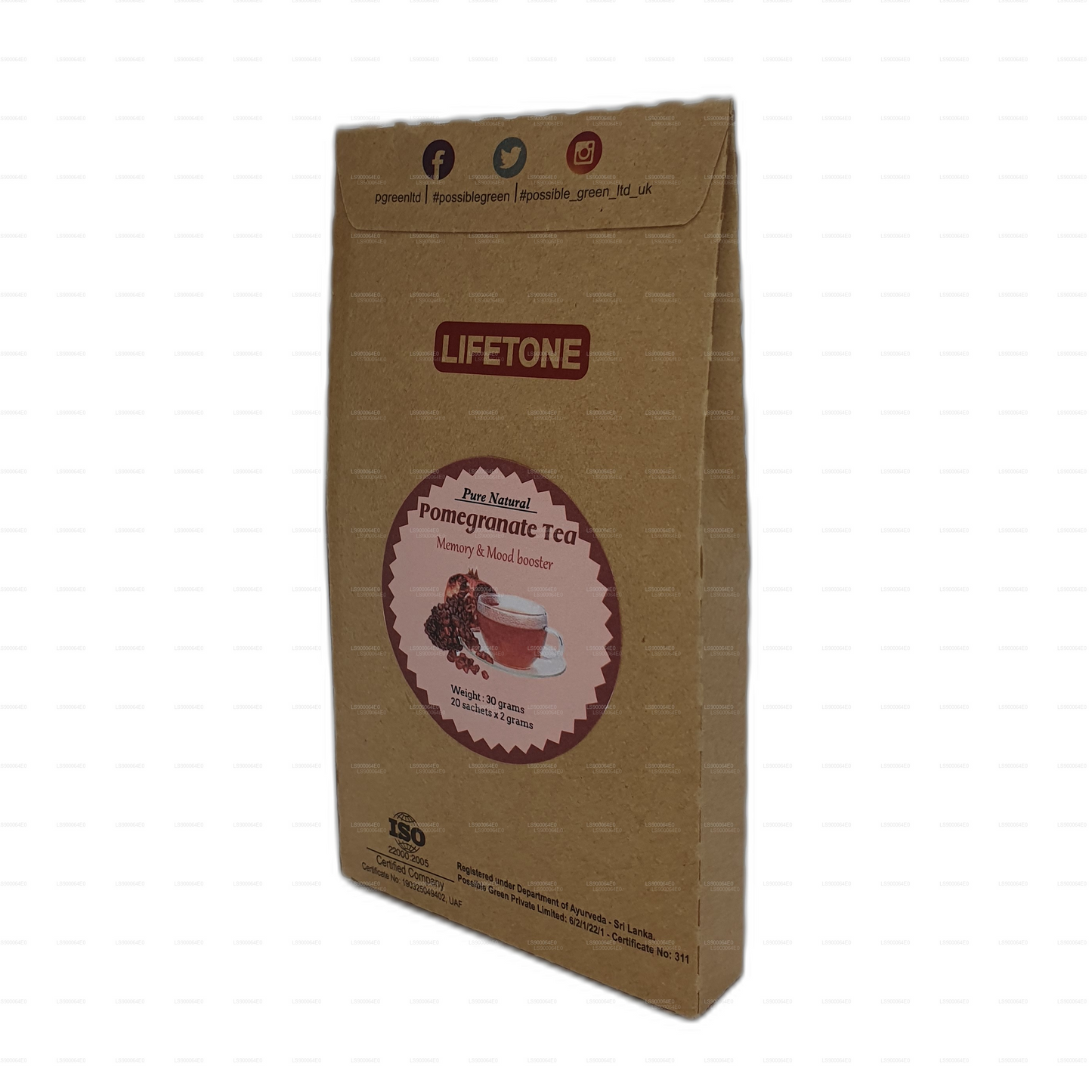 Thé à la grenade Lifetone (30 g)