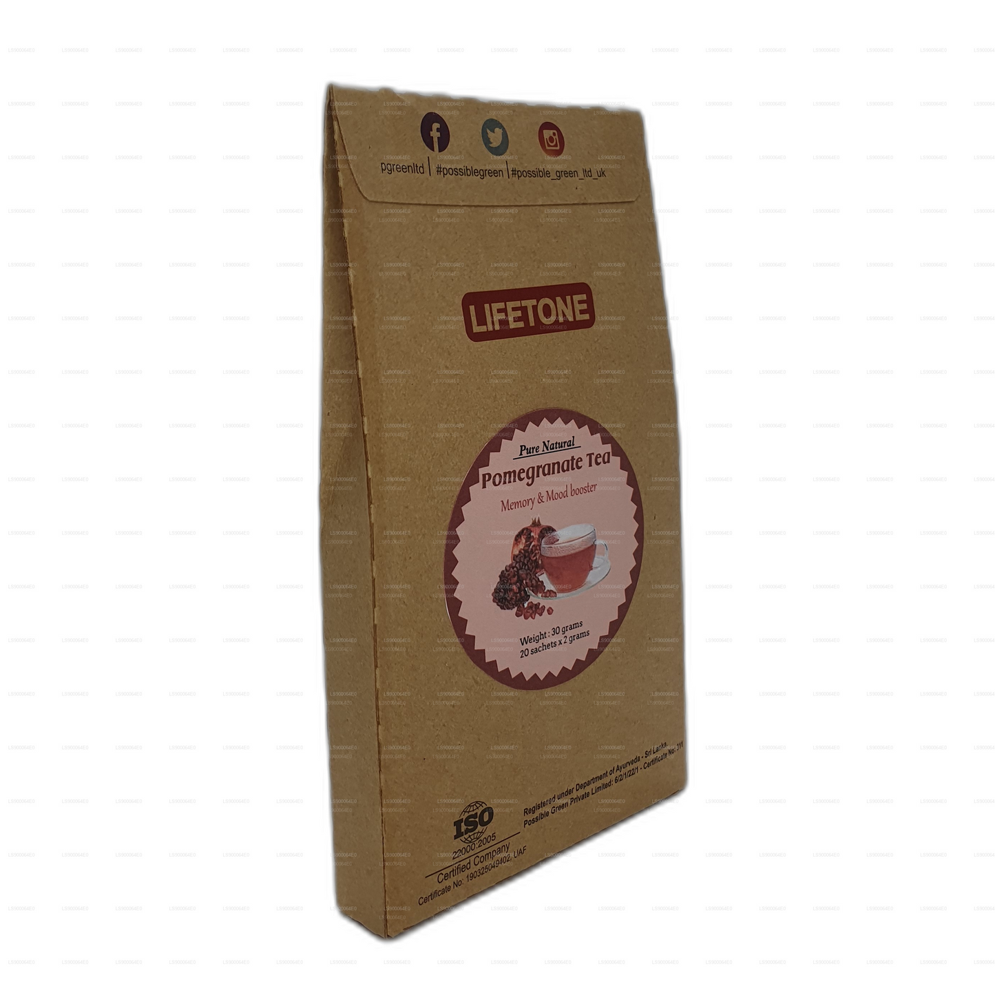 Thé à la grenade Lifetone (30 g)