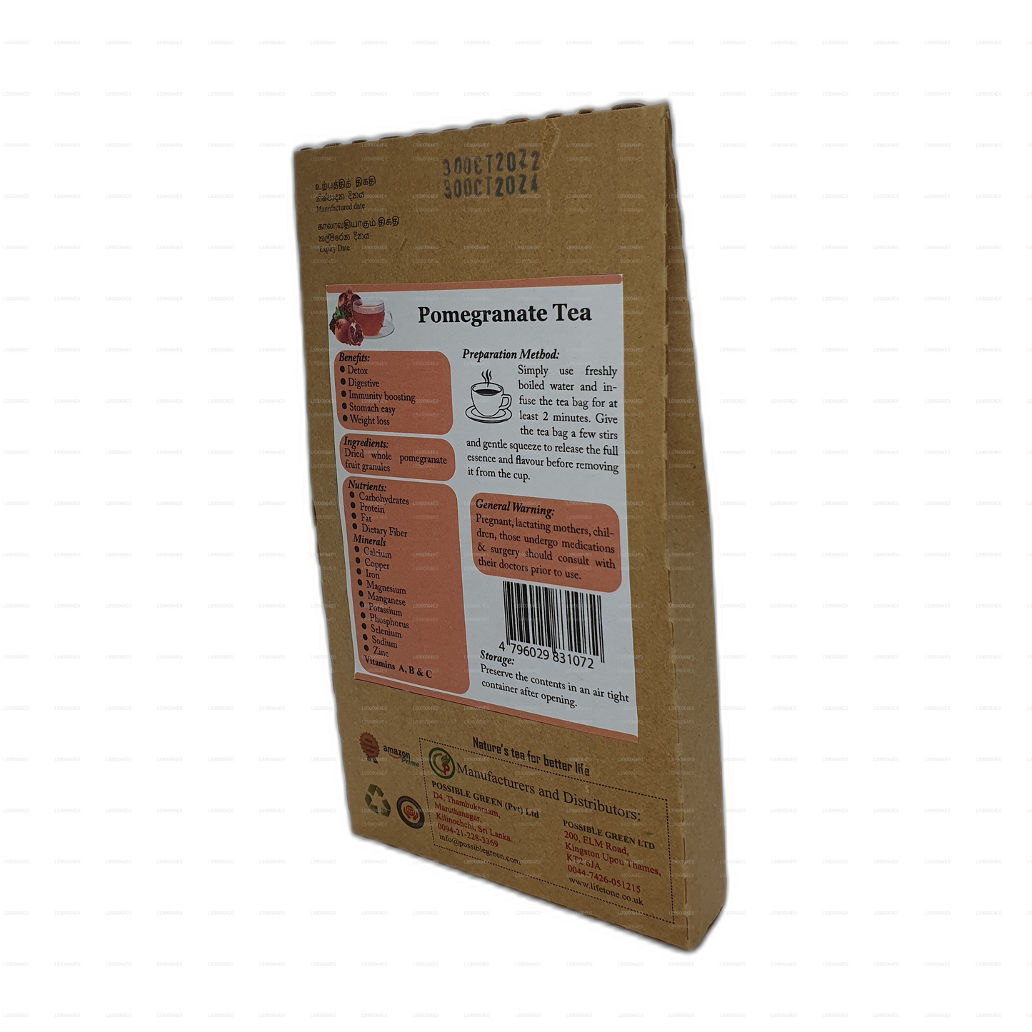 Thé à la grenade Lifetone (30 g)