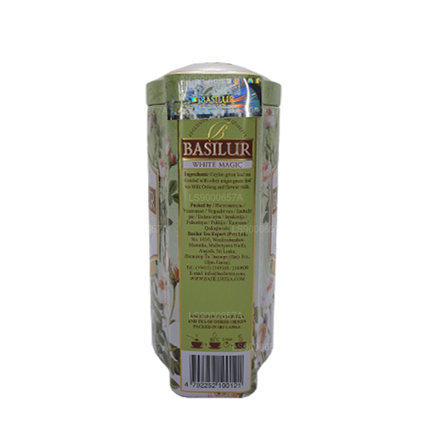 Boîte verte au bouquet magique Basilur White (100 g)
