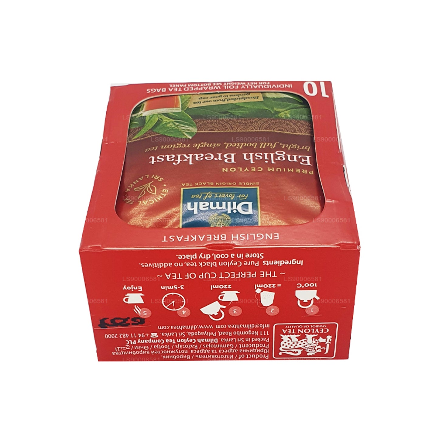 Thé Dilmah English Breakfast (20 g) 10 sachets de thé emballés individuellement