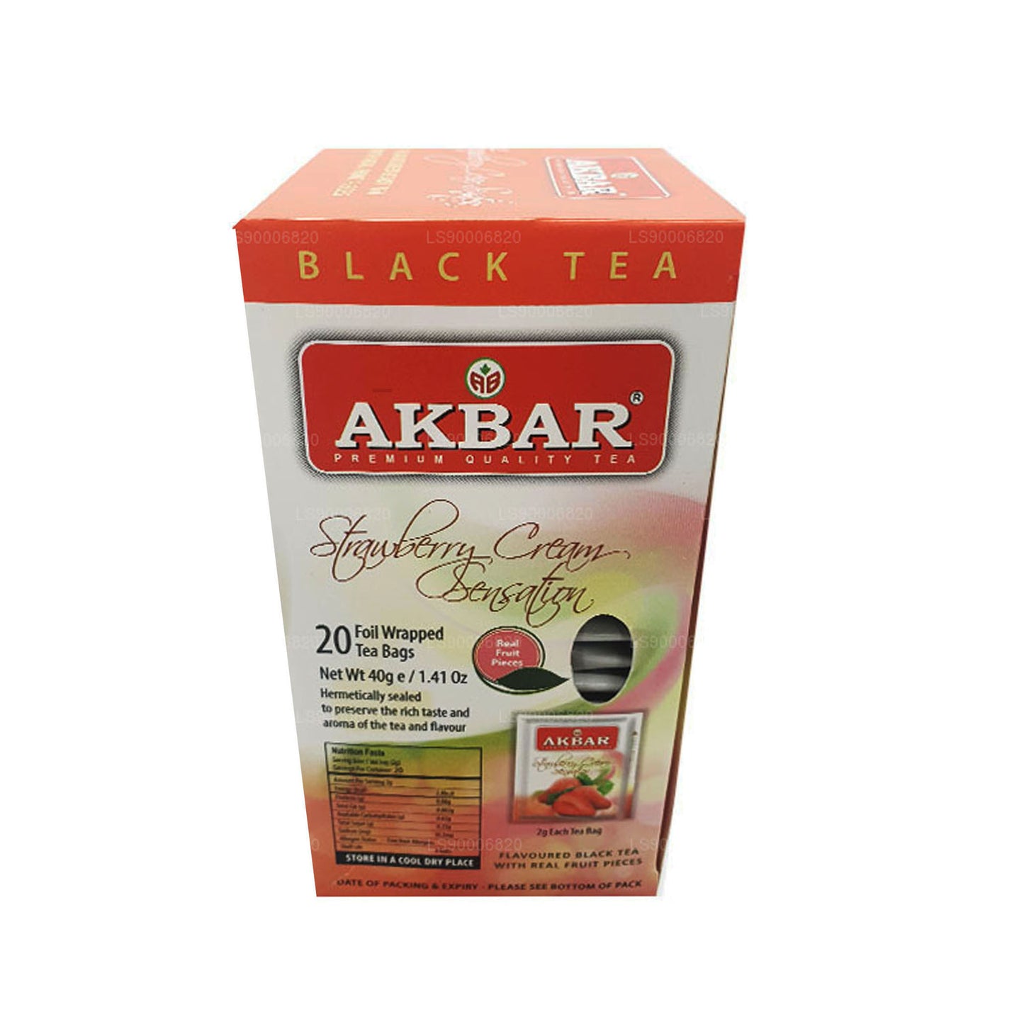 Akbar Strawberry Cream Sensation (40g) 20 sachets de thé