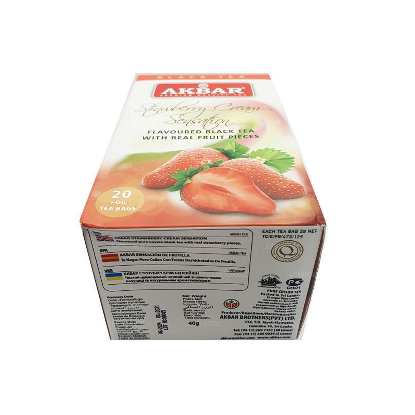 Akbar Strawberry Cream Sensation (40g) 20 sachets de thé