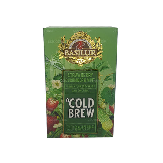 Boîte Basilur Cold Brew « Fraise, concombre et menthe » (40g)