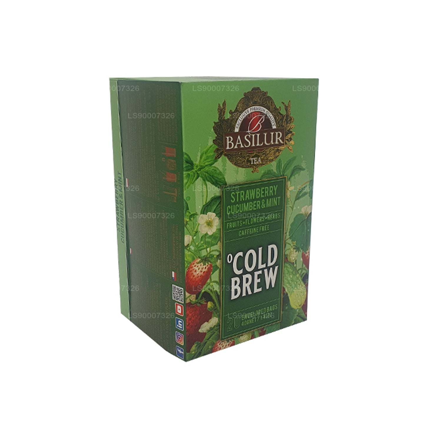Boîte Basilur Cold Brew « Fraise, concombre et menthe » (40g)