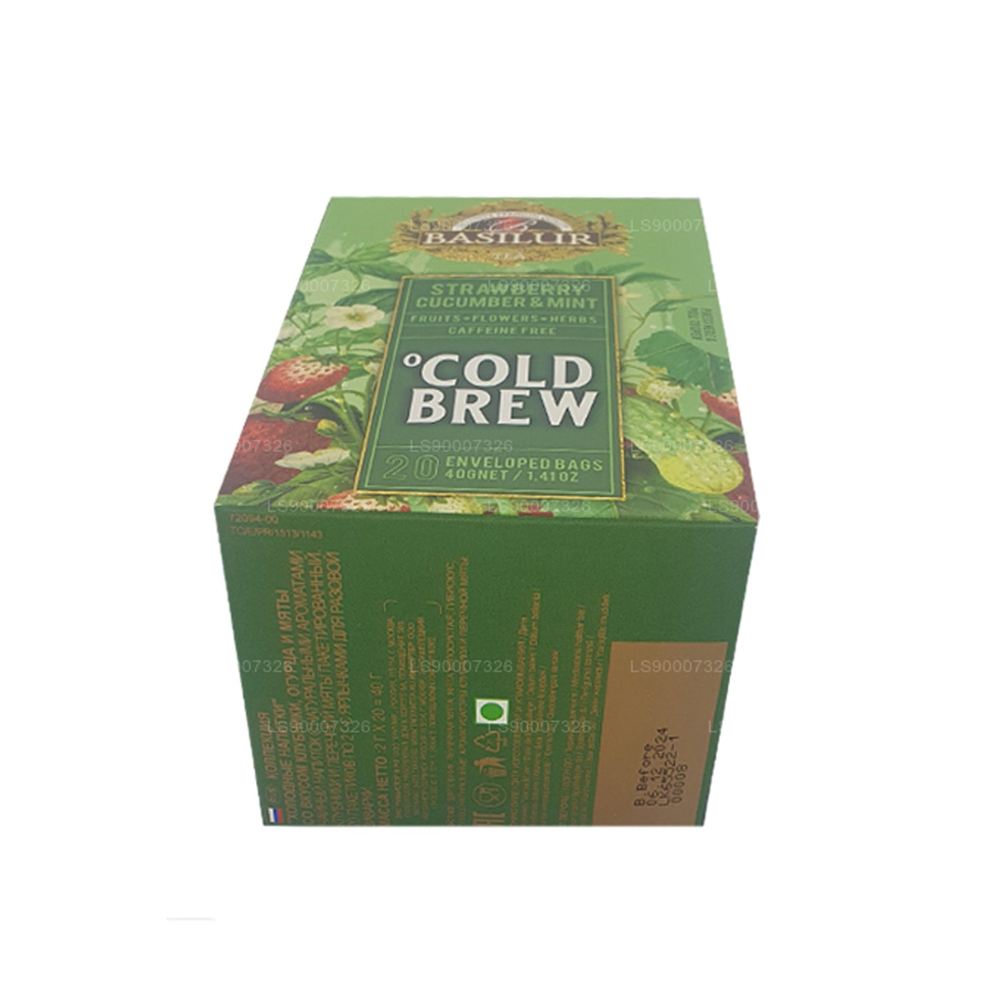 Boîte Basilur Cold Brew « Fraise, concombre et menthe » (40g)