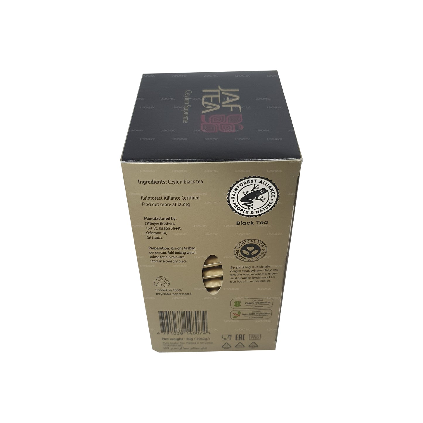 Sachet de thé Jaf Tea Classic Gold Collection Ceylon Supreme Foil Envelop (40 g)