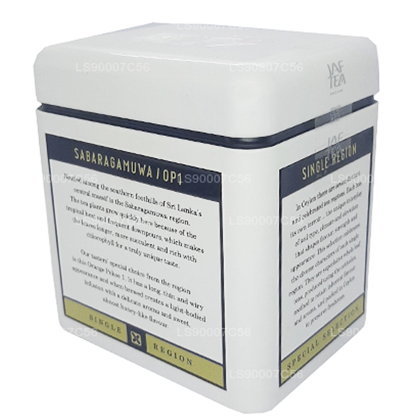 Boîte Sabaragamuwa OP1 (90 g) de la collection Jaf Tea Single Region