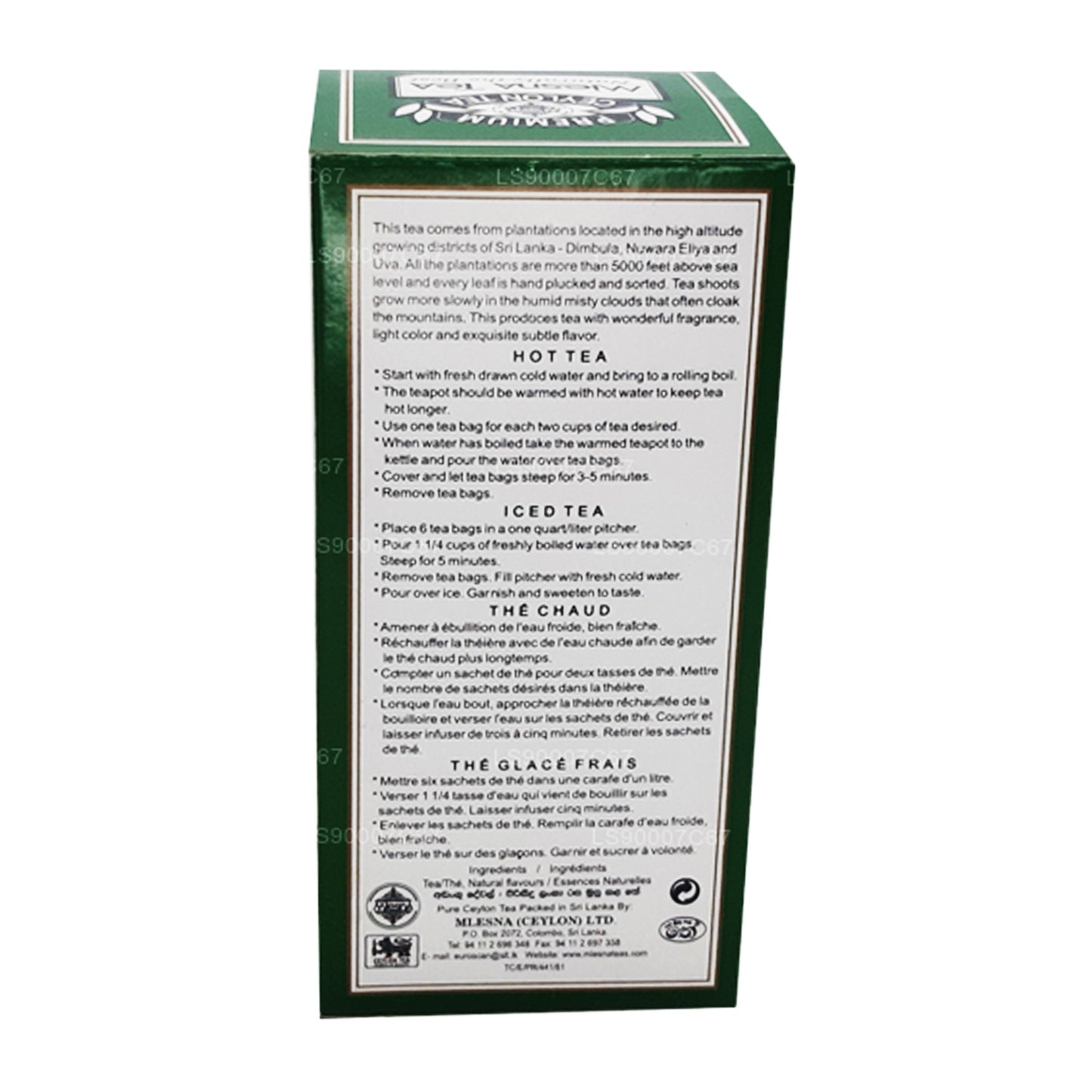 Sachets de thé de luxe Mlesna Peach Apricot (60 g)