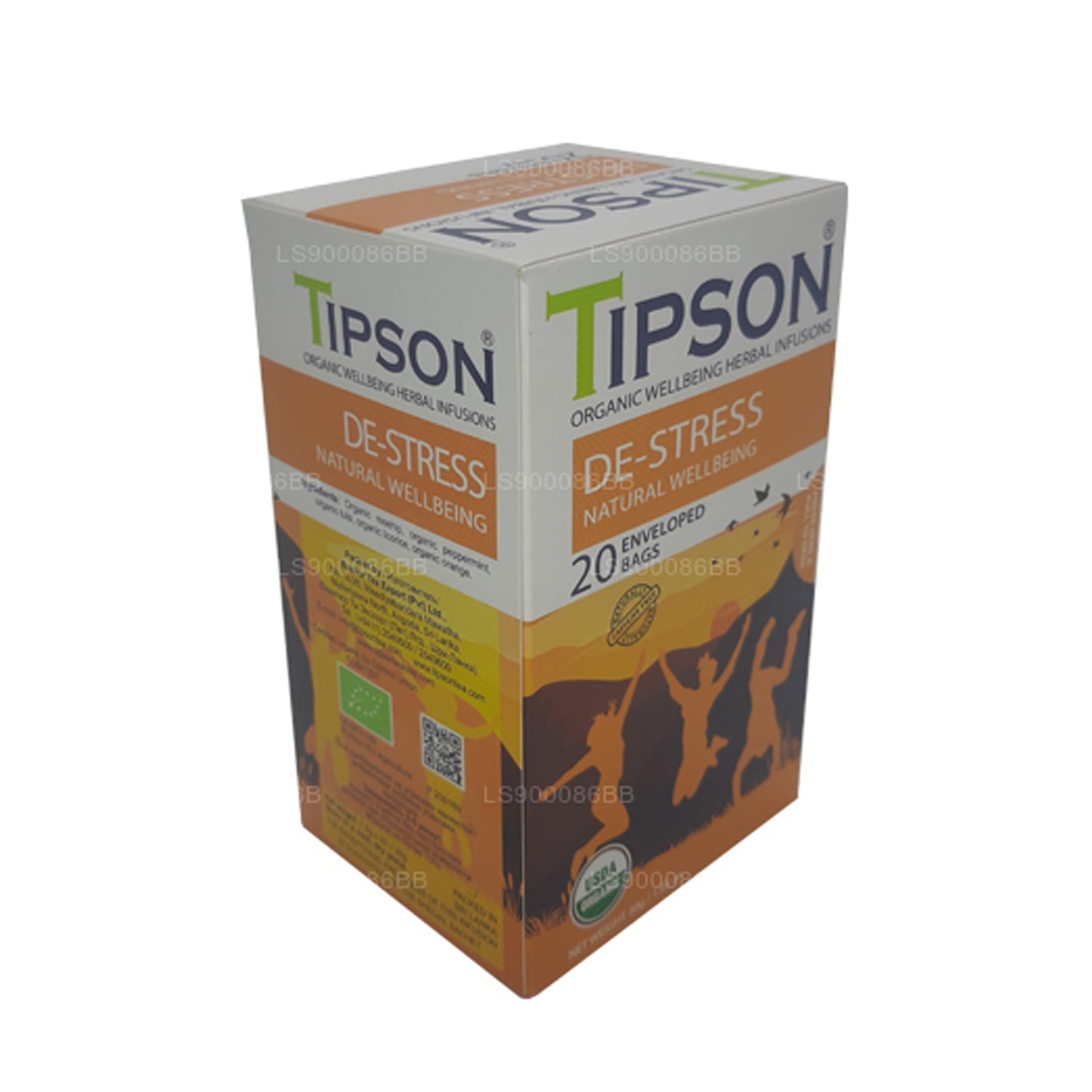 Tipson De-Stress Natural Wellbeing (30 g) 20 sachets de thé enveloppés