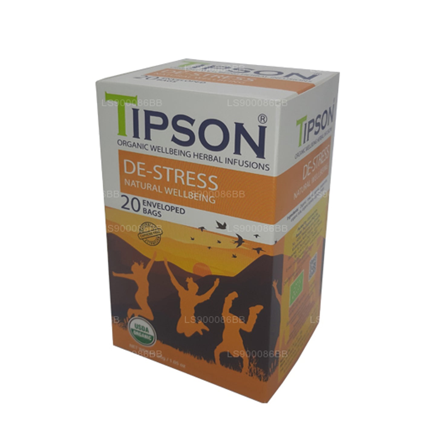Tipson De-Stress Natural Wellbeing (30 g) 20 sachets de thé enveloppés