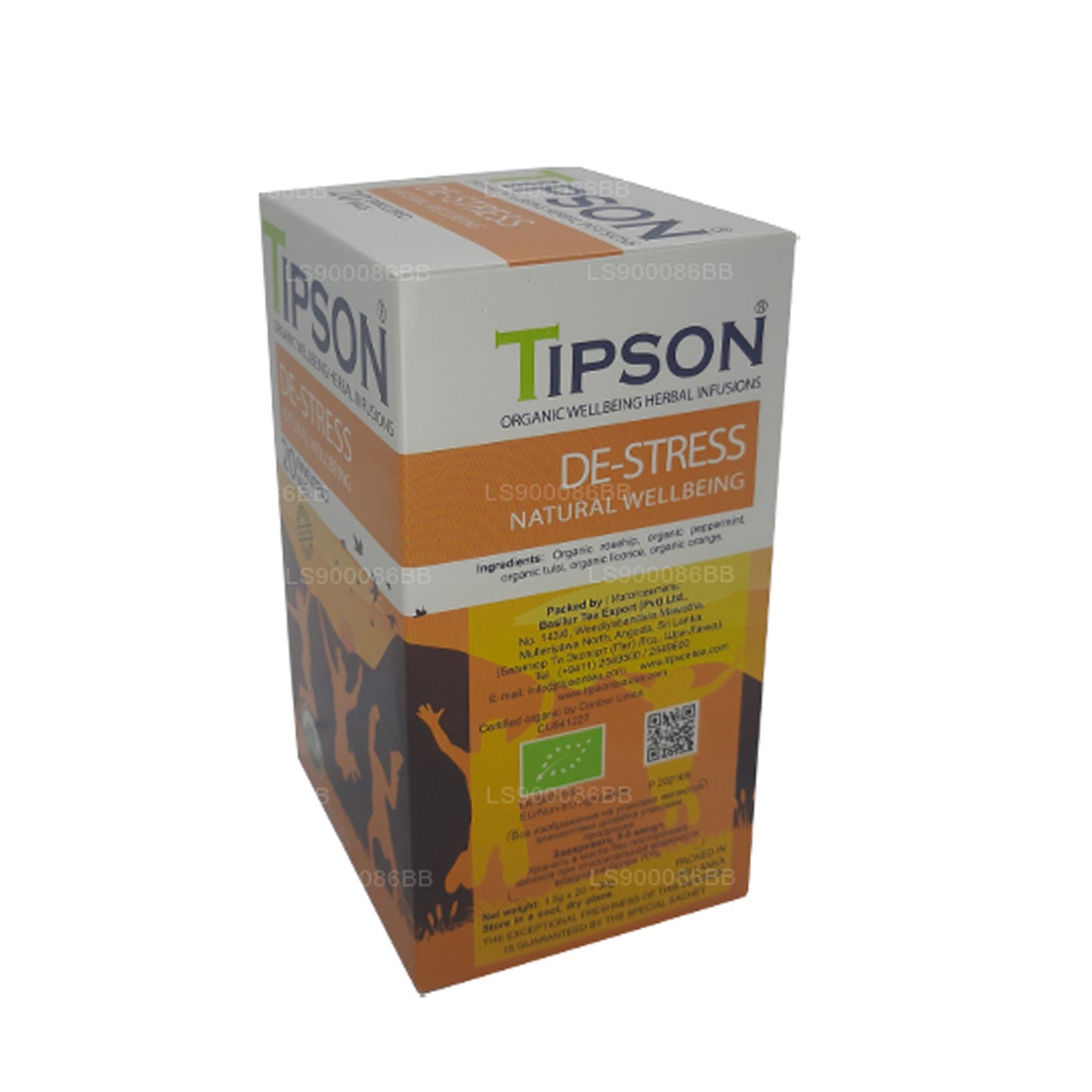 Tipson De-Stress Natural Wellbeing (30 g) 20 sachets de thé enveloppés