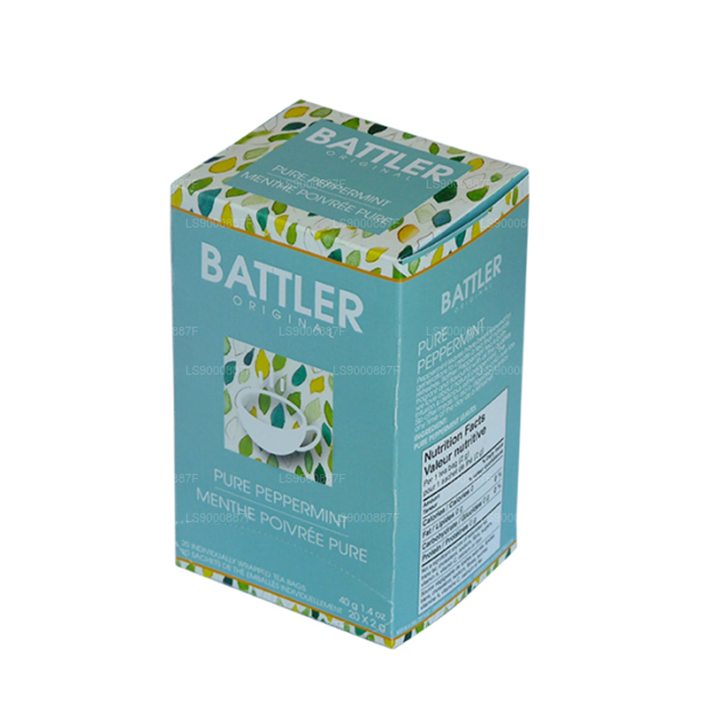 Thé à la menthe poivrée Battler Original Pure (40 g) 20 sachets