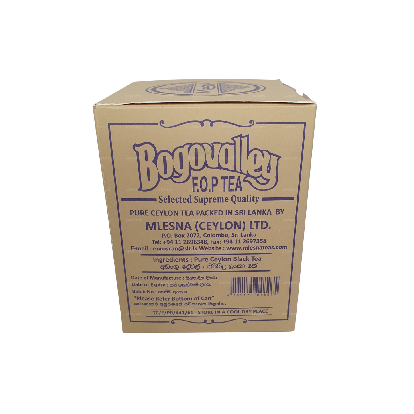 Boîte métallique de thé Mlesna Bogovalley F.O.P (100 g)