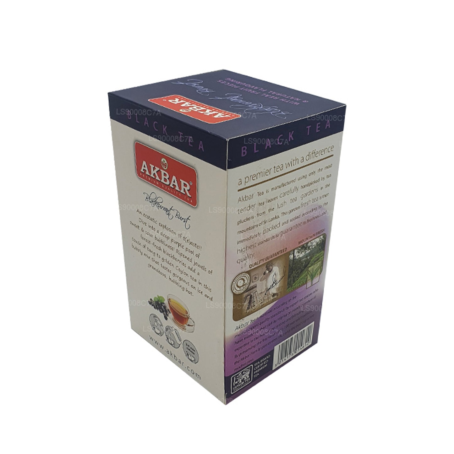 Akbar Blackcurrant Burst (40 g) 20 sachets de thé en aluminium