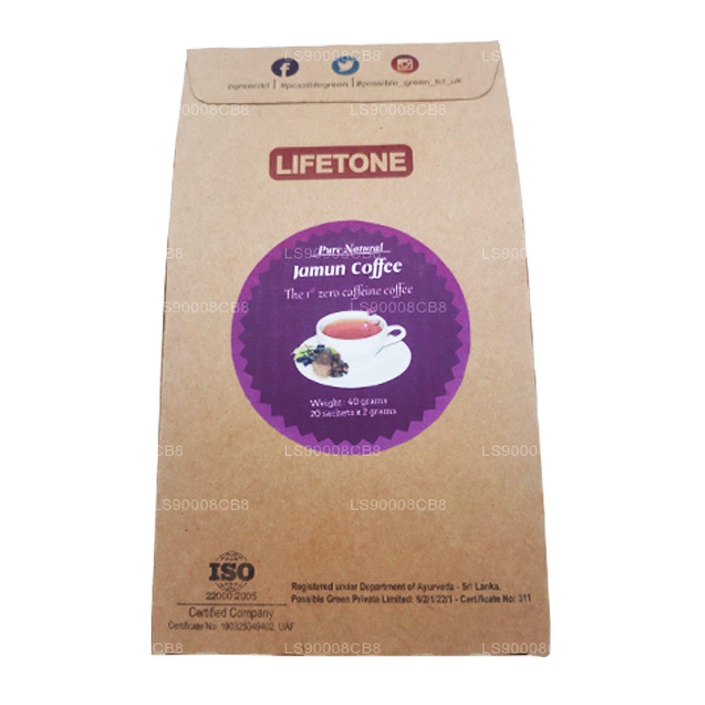 Café aux graines Lifetone Jamun (40 g)