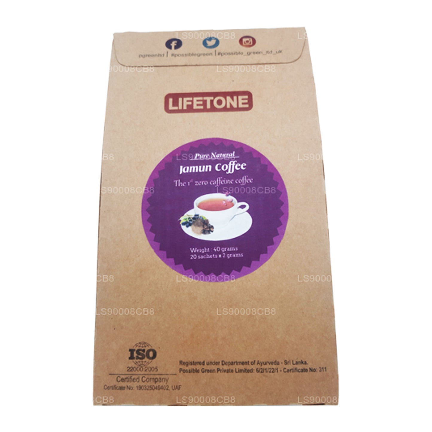 Café aux graines Lifetone Jamun (40 g)