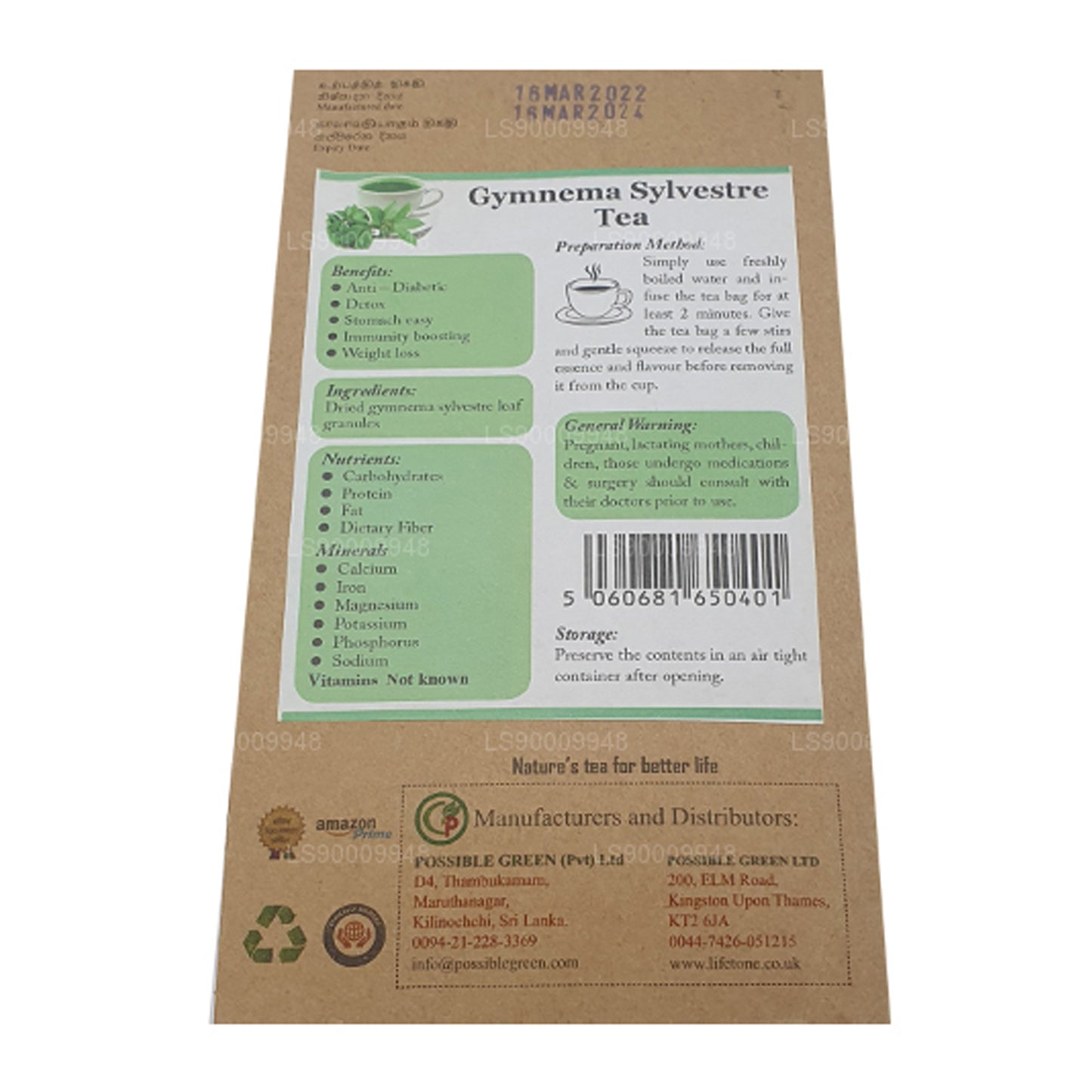 Thé Sylvester Lifetone Gymnema (40 g)