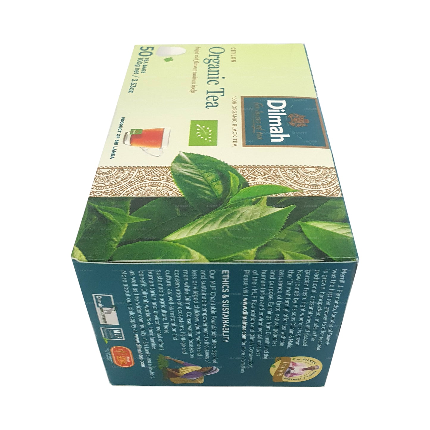 Thé biologique Dilmah (100g) 50 sachets de thé