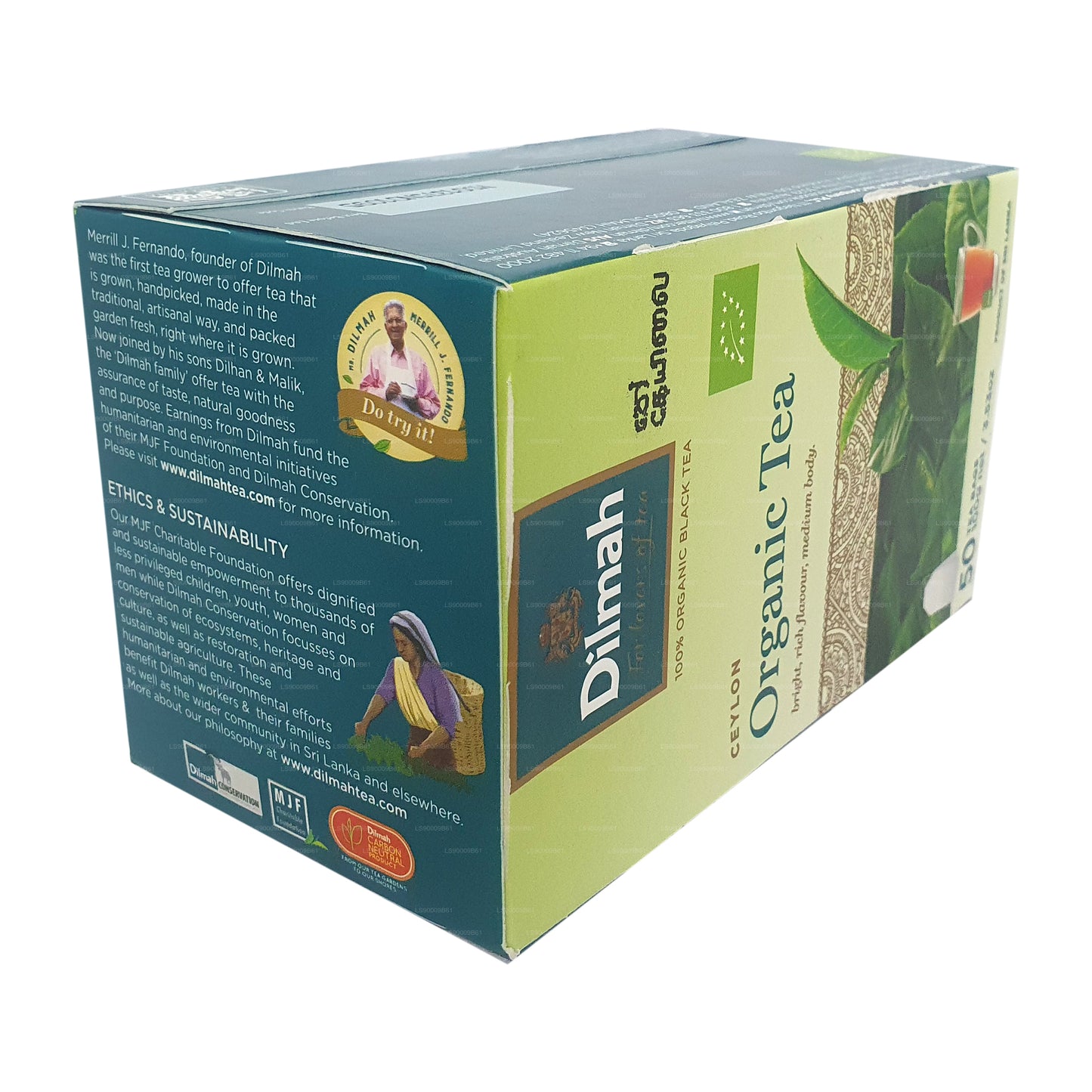Thé biologique Dilmah (100g) 50 sachets de thé