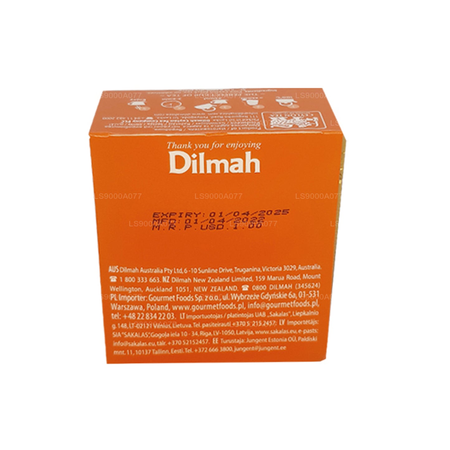 Dilmah Ceylon Supreme 10 sachets de thé (20 g)