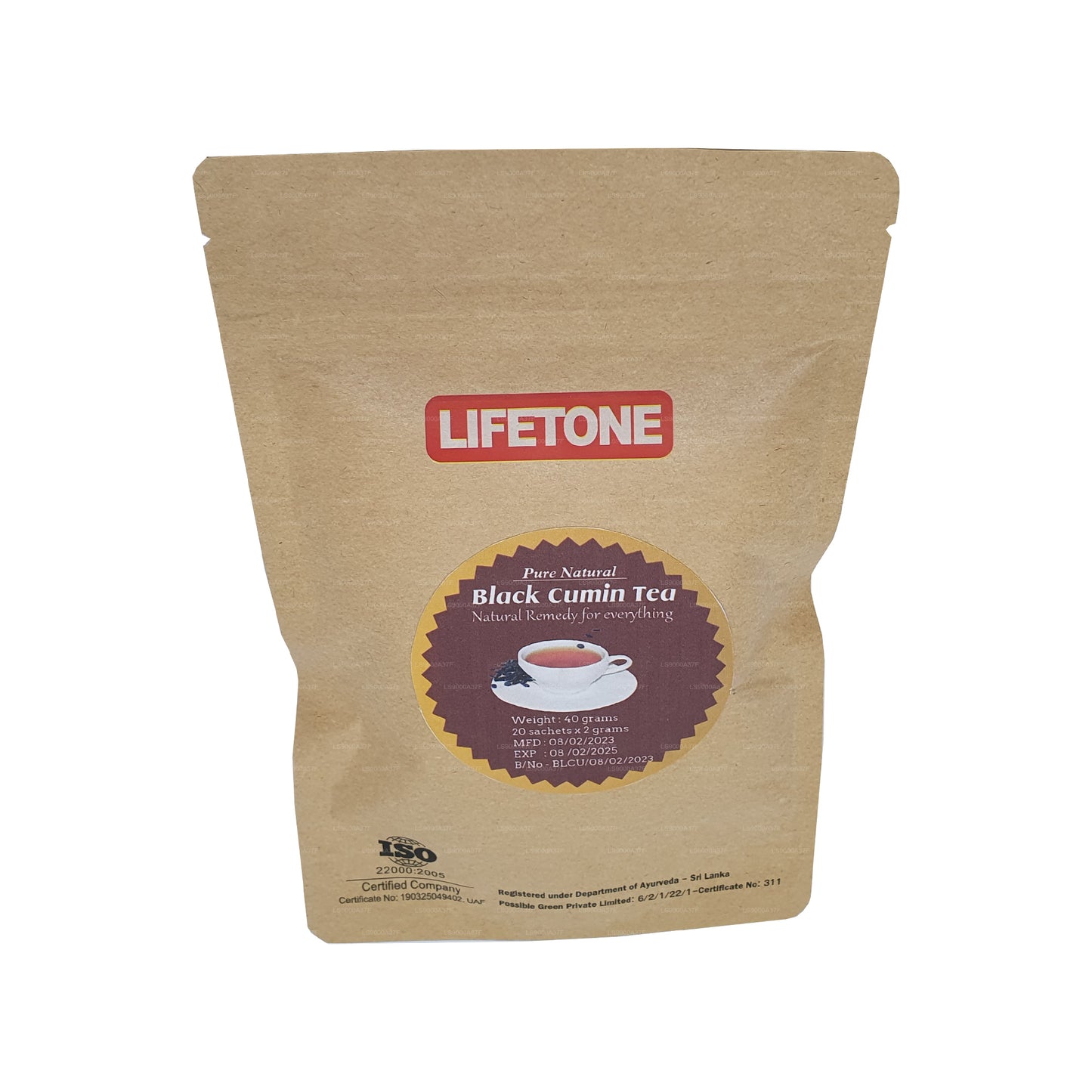 Thé au cumin noir Lifetone (40g)