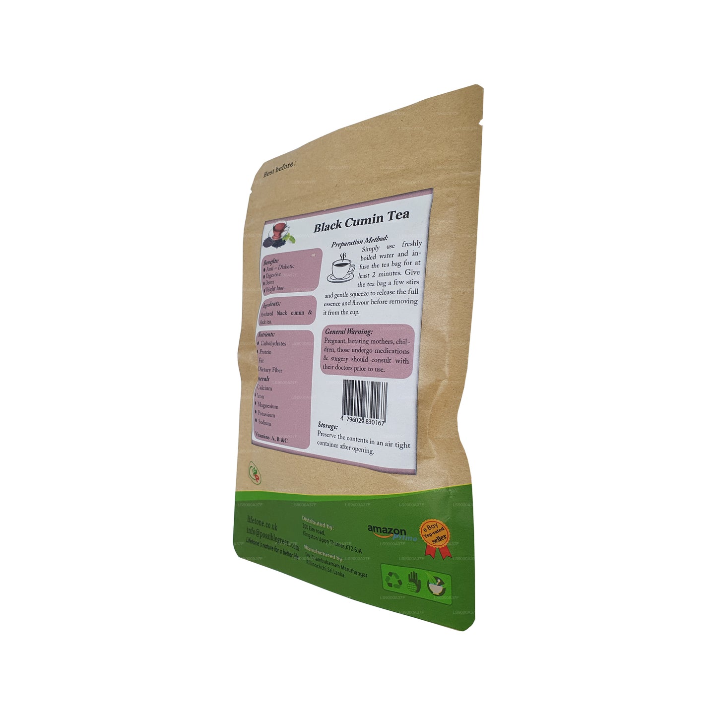 Thé au cumin noir Lifetone (40g)