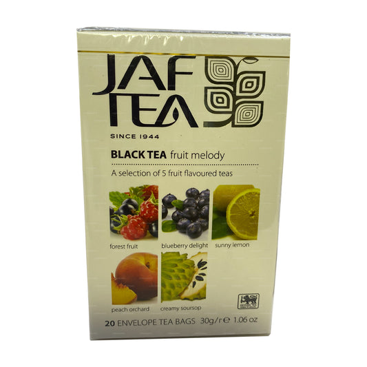 Jaf Tea Pure Fruits Collection Black Thé Fruit Melody (30 g) 20 sachets de thé