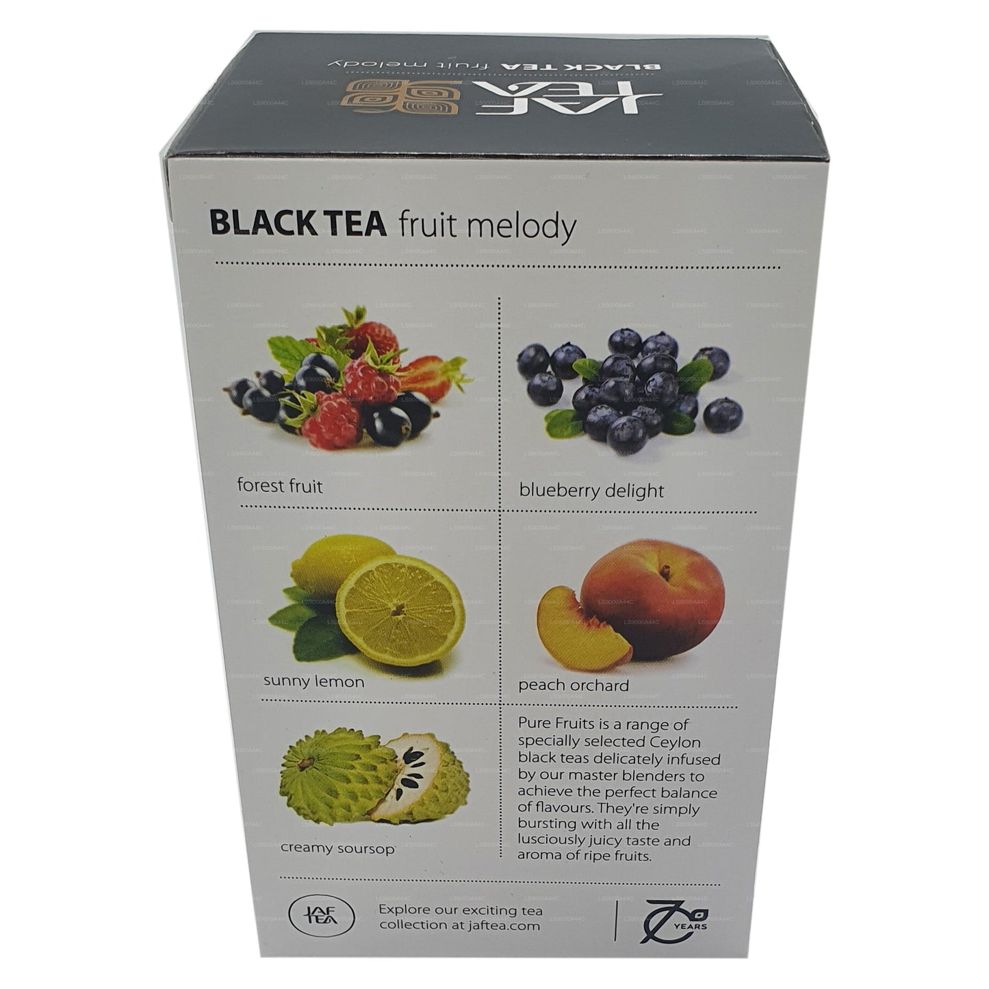 Jaf Tea Pure Fruits Collection Black Thé Fruit Melody (30 g) 20 sachets de thé