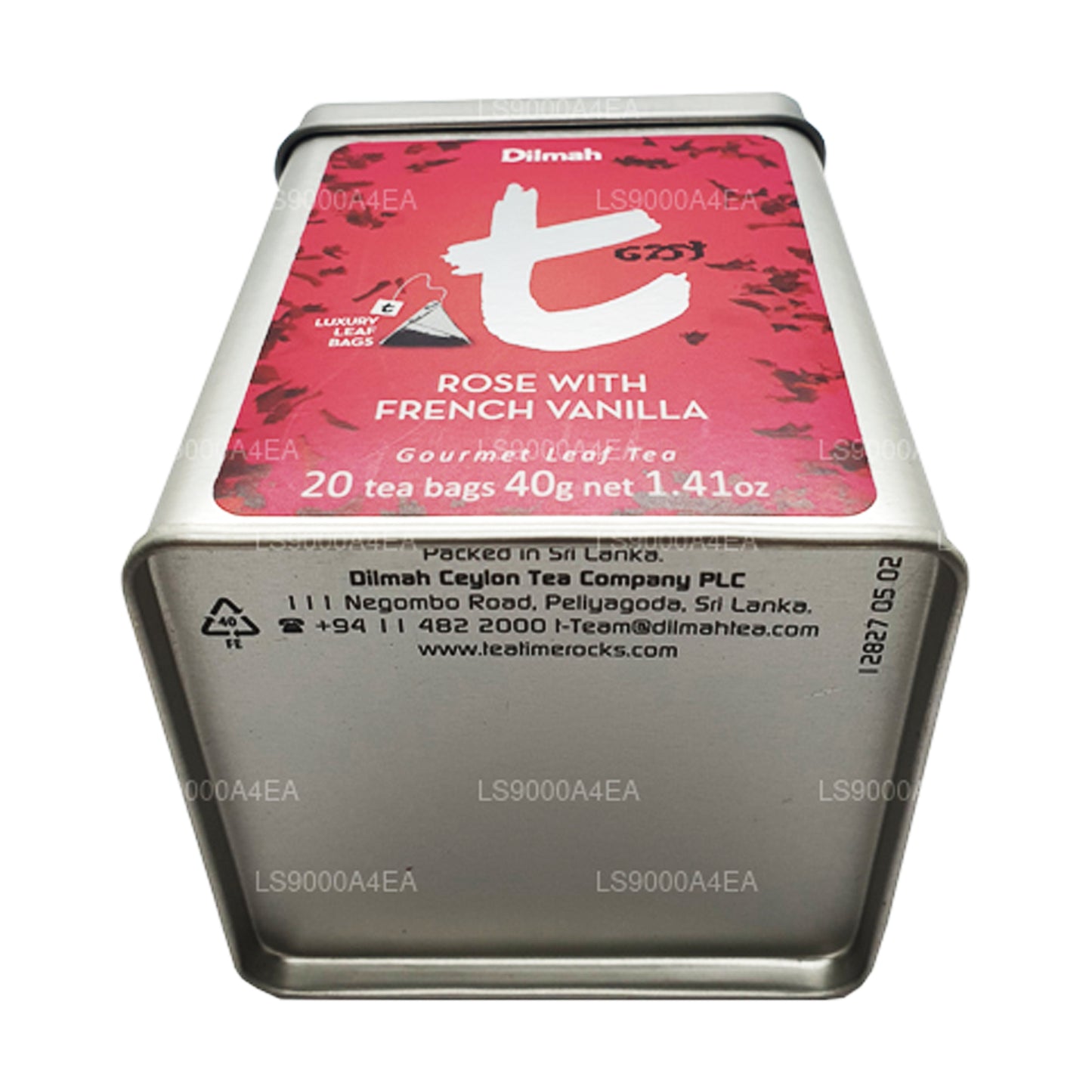 Dilmah T-series Rose à la vanille française 20 sachets de thé en feuilles (40 g)
