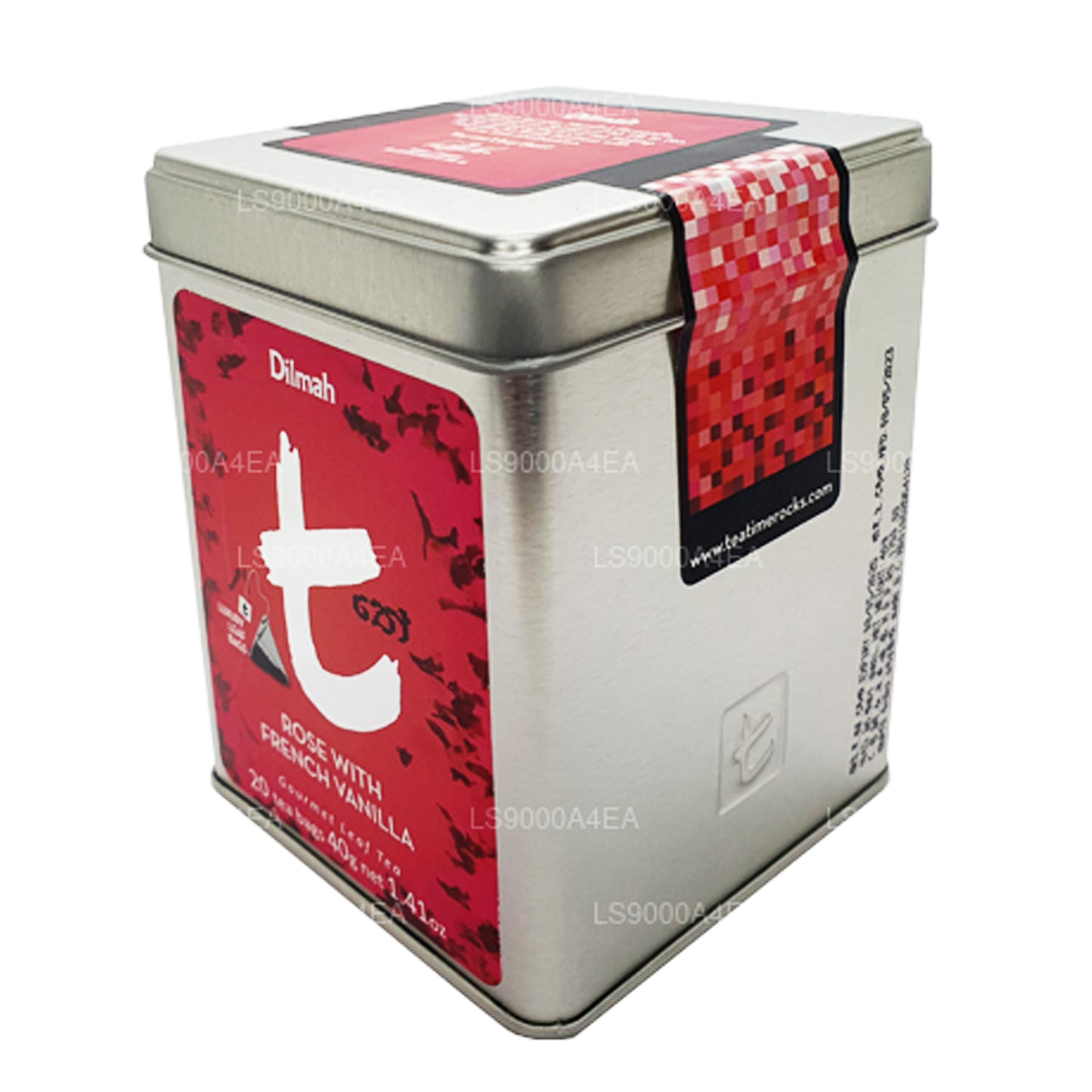 Dilmah T-series Rose à la vanille française 20 sachets de thé en feuilles (40 g)
