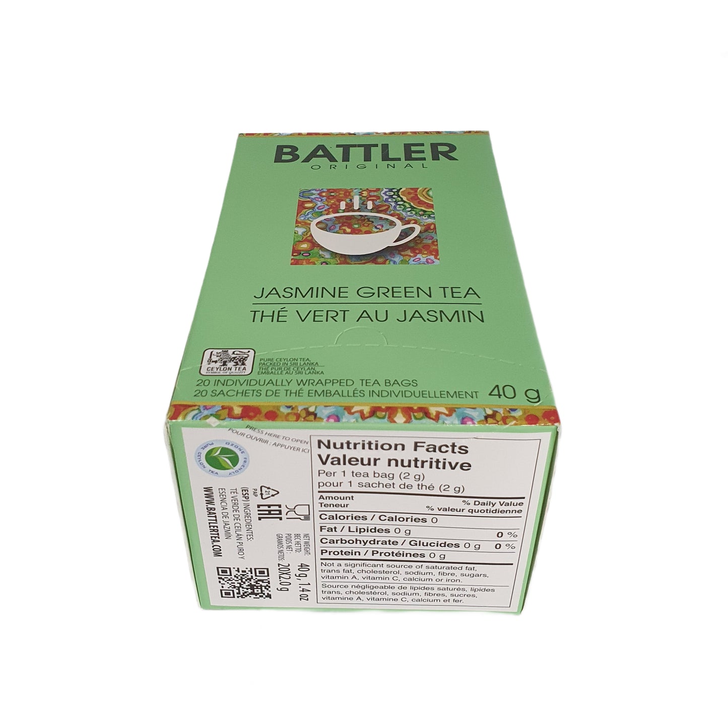 Thé vert au jasmin Battler Original (40 g) - 20 sachets