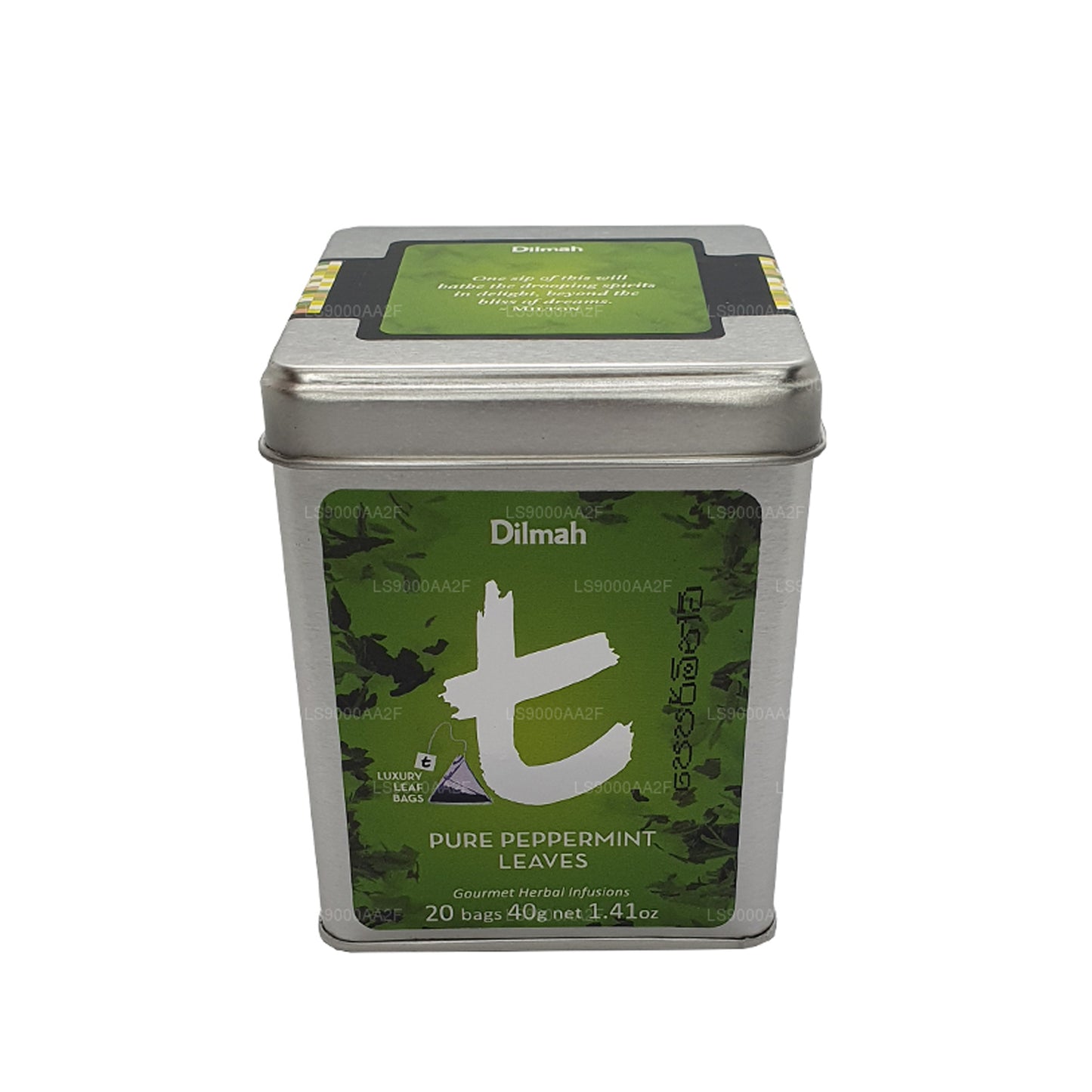 Boîte à feuilles de menthe poivrée pure Dilmah (34 g)