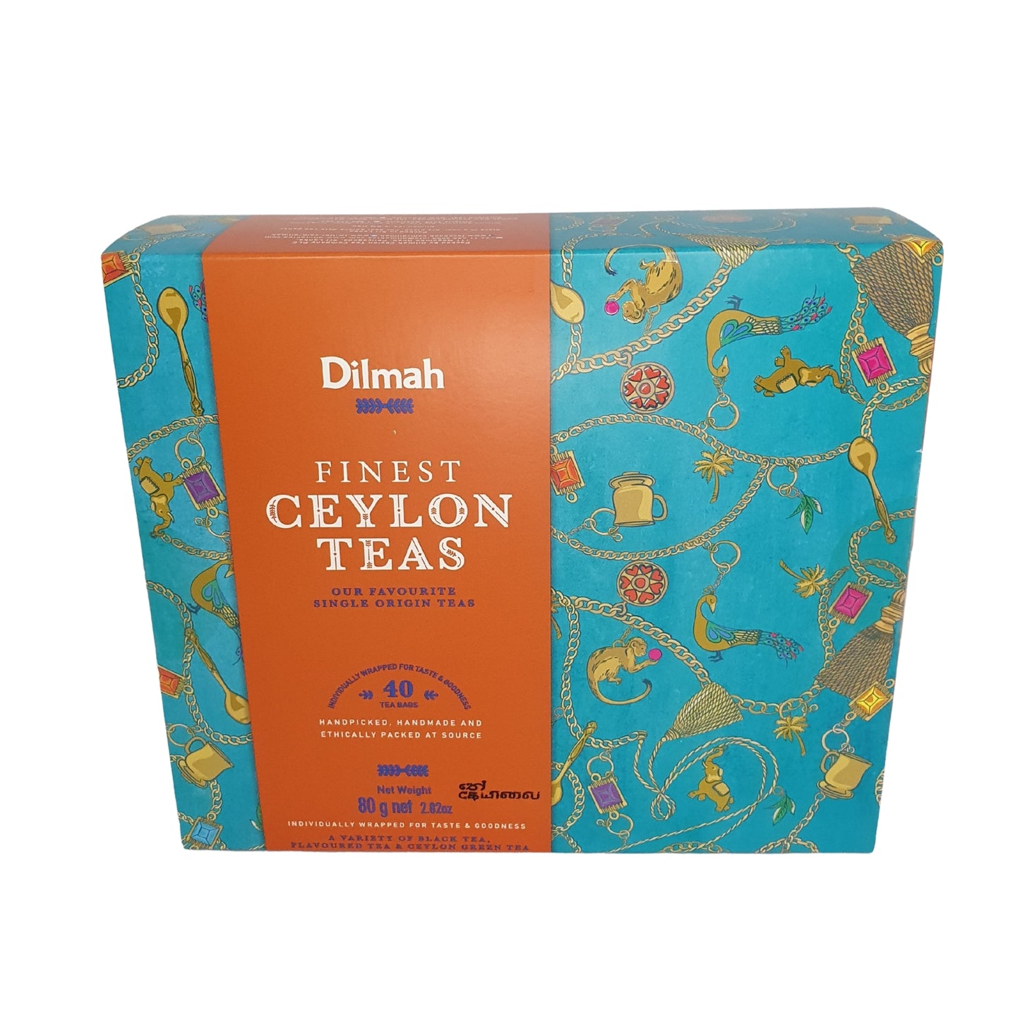 Paquet cadeau Dilmah Finest Ceylon Teas (80 g) 40 sachets de thé