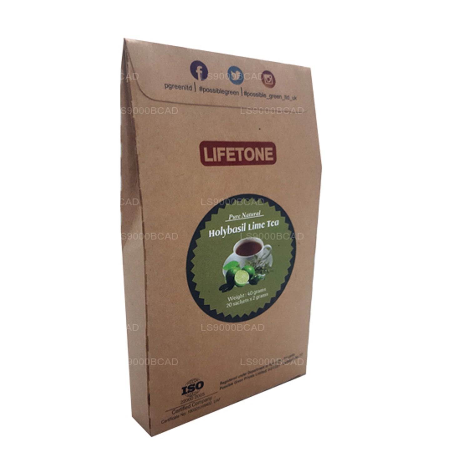 Thé Lifetone Holy Basilic Lime (40g)