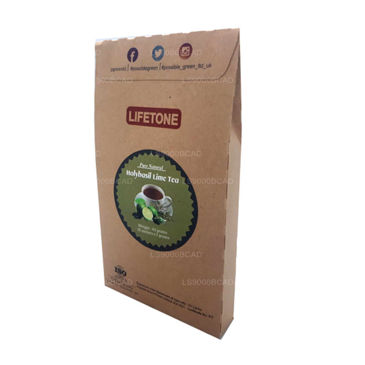 Thé Lifetone Holy Basilic Lime (40g)