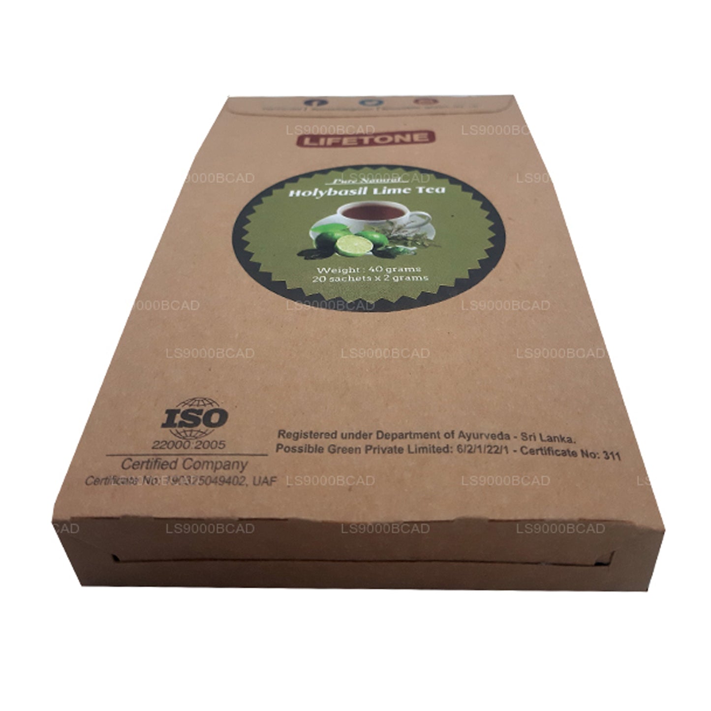 Thé Lifetone Holy Basilic Lime (40g)