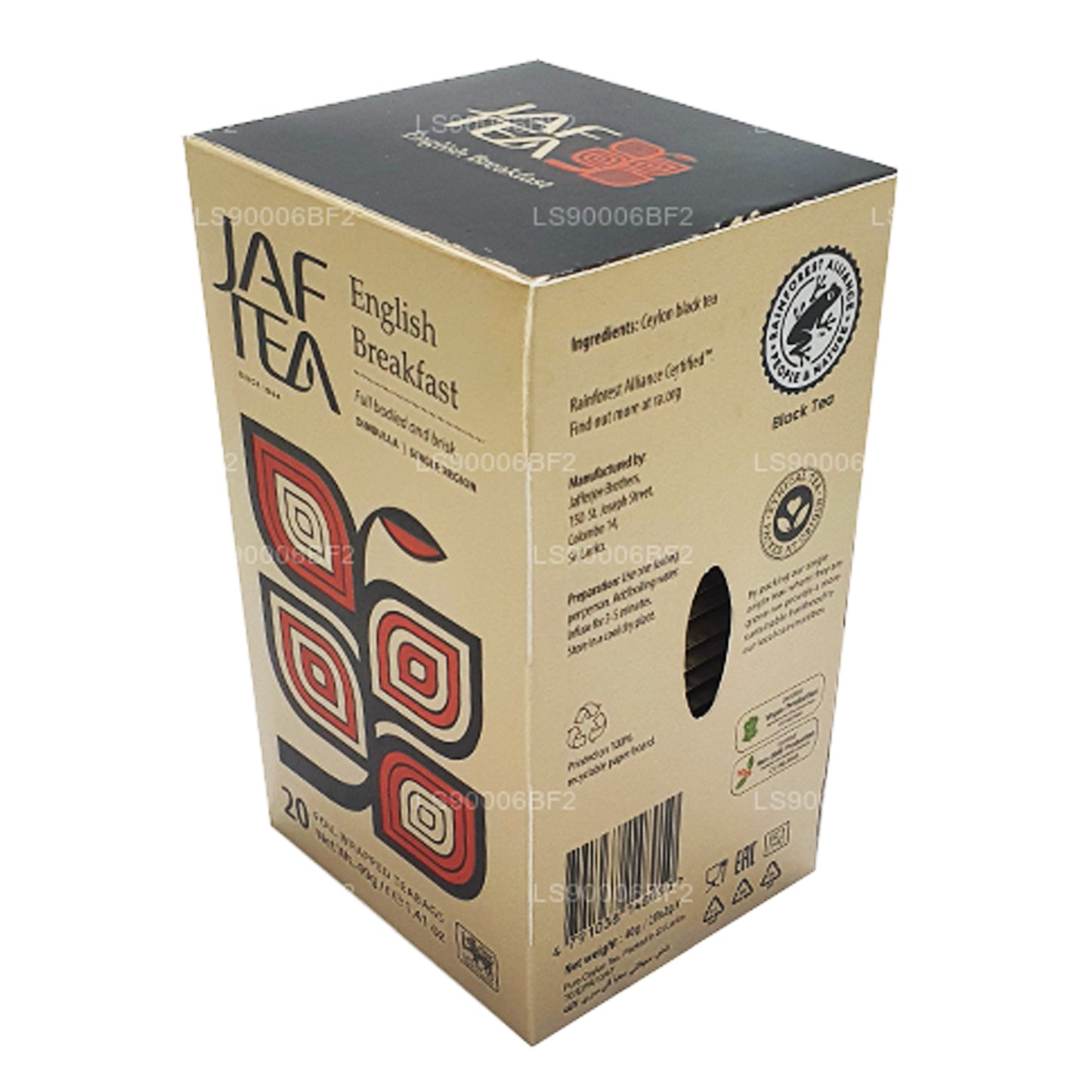 Jaf Tea English Breakfast (40g) 20 sachets de thé